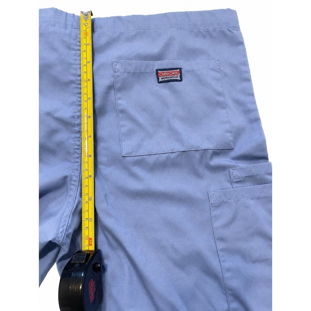 Cherokee Workwear Scrub Pants Women's XS Blue Drawstring Medical Uniform Pants - Picture 8 of 11